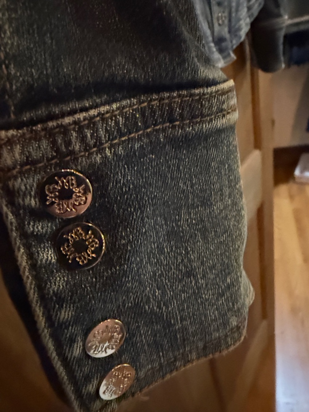 White House Black Market Dark Blue Denim Jean Jacket - Picture 2 of 5